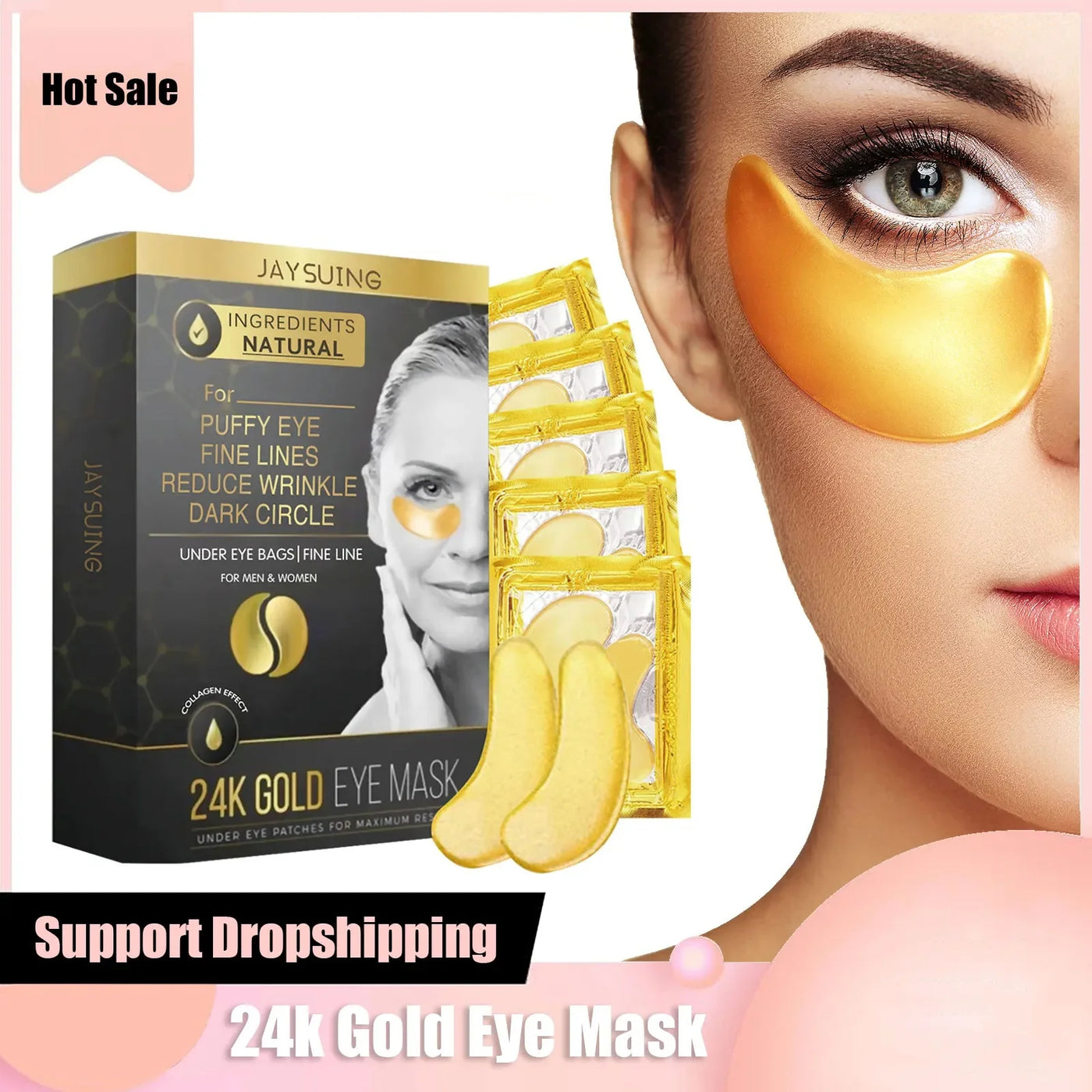 ElegaraChic™ GoldLift – 24K Collagen Eye Mask