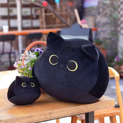 ElegaraChic™ Midnight Whiskers – Black Cat Plush