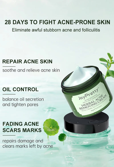 Herbal Acne Face Cream Pimple Marks Removal Oil Control Moisturizing Pockmark Smooth Facial Creams Skin Care Products JoyPretty