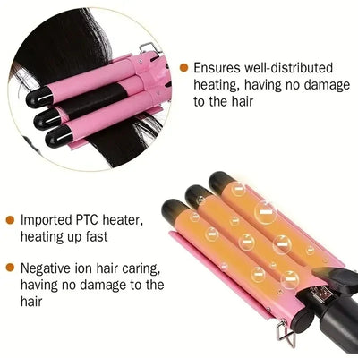 ElegaraChic™ WaveMaster – Triple Barrel Curling Iron