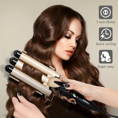 ElegaraChic™ WaveMaster – Triple Barrel Curling Iron